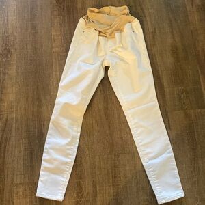 Old Navy White Maternity Jeans full panel size 2